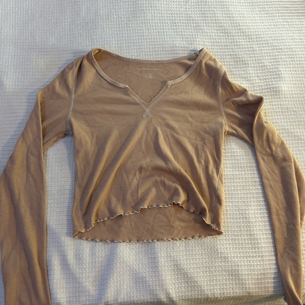American Eagle Cropped Basic Long Sleeve